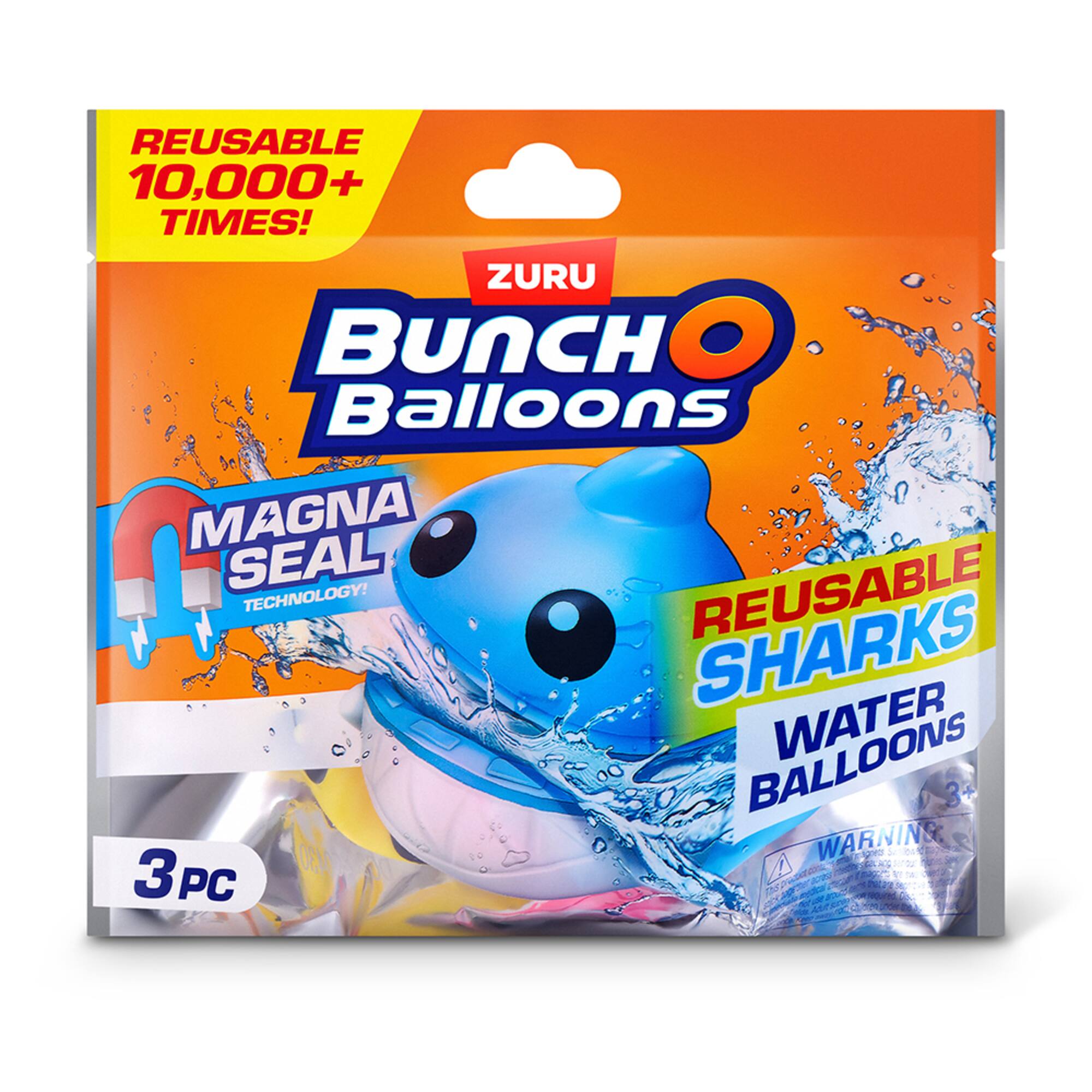 Bunch O Balloons Reusable Shark Water Balloons, 3ct.